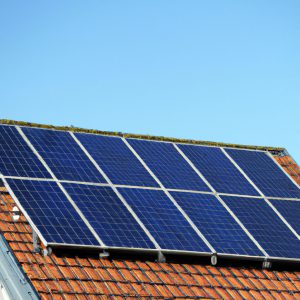 solar panels on the rooftop