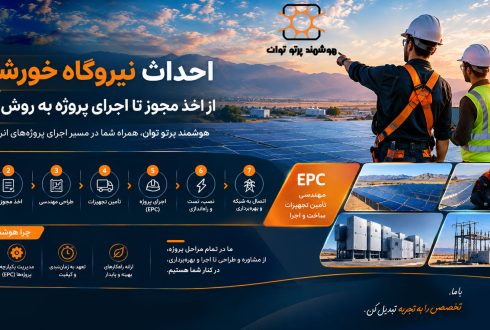 احداث نیروگاه خورشیدی | مراحل مجوز، طراحی و اجرای EPC
